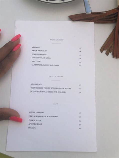 cafe dior miami|dior cafe menu.